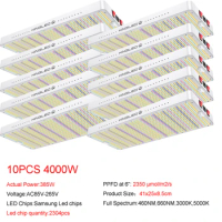 KINGLED 10pcs 4000W LED grow light Samsung 301h Phytolamp for indoor plants seedling flower grow tent hydroponics growing system