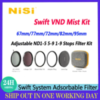 Nisi Swift VND Mist Kit System Adsorbable Round Filter Set Adjustable ND1-5 5-9 1-9 Stops Black Mist UV IR Cut Set Filter Kit
