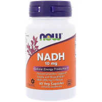 美國NOW NADH 10mg + D-核糖 200mg60粒 抗老逆齡 反轉青春 ATP,NMN,NAD