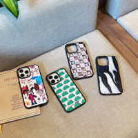 Sarung Telefon Akrilik, Corak Marmar Graffiti Bergaya, Serasi dengan iPhone 16 Pro Max, 15 Pro Max,