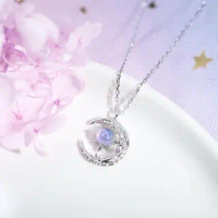 สร้อยคอเงินแท้ Shiny Moon (S925) [G2-1]
