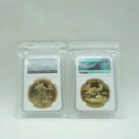 USA Statue of Liberty America Flying Eagle Dollar Brass Plated Gold Commemorative Coin