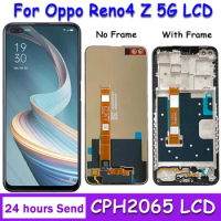 6.57" Original For Oppo Reno4 Z 5G LCD CPH2065 Display Screen Frame+Touch Panel Digitizer For Oppo Reno4 Z Reno 4Z 5G LCD