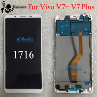 Black/White 6.0 inch For BBK Vivo V7+ / Vivo V7 Plus LCD Display Screen Display With Touch Glass Digitizer Assembly With Frame