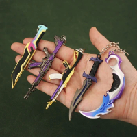 Valorant Weapon Keychains Prime Collection Karambit Vandal Model Reaver Knife Metal Game Peripheral 