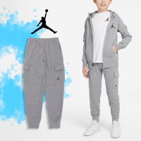 Nike 長褲 Air Jordan Casual Knit 灰 黑 小朋友 運動褲 鬆緊腰部 羅紋 喬丹 DV1018-091