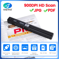 iScan Portable Scan with TF Card Handheld Mobile Document Mini Scanner 900DPI Type-c LCD Display for JPG/PDF A4 Book Format