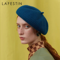 LA FESTIN 2021 new trendy Warm and comfortable hats autumn and winter retro casual Painter hat niche ins all-match Berets female