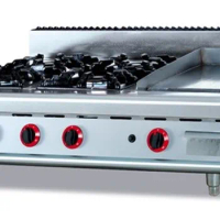Stainless Steel Gas Range and Griddle,Counter Top, Multi-Cooker Gas Stove, Multi-cooker Gas Cooktop, Factory Sale, 4 Burners