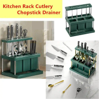 Kitchen Rack Cutlery Chopstick Drainer Holder Rak Pisau Rak Dapur Holder Rak Sudu Cutlery Fork Spoon