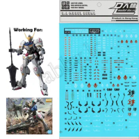 for MG 1/100 ASW-G-08 Barbatos D.L Model Master Water Slide pre-Cut Caution Warning Details Add-on Decal Stickers UC45 DL DaLin