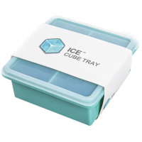 【AHOYE】食品級矽膠副食品分裝盒 4格(製冰盒 寶寶餐具 矽膠保鮮盒)