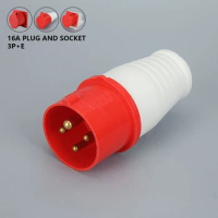 16A 4 PIN Industrial site Socket/Plug IP44 3P+E 380~415V Waterproof Male Famale Connector Electrical Power Plug &amp; Sockets
