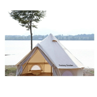 戶外精緻露營帳篷豪華蒙古包印第安棉布防水加厚野營地帳篷