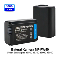 Aksesoris Baterai Kamera NP-FW50 for Sony Alpha a6500 a6300 a6000 a5000 - Black Viral