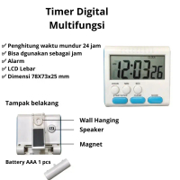 Digital Timer Alarm Masak Kopi Kue Coffee Dapur Jam Menit Detik