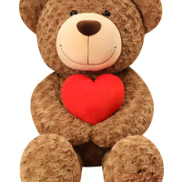 Big Teddy Bear Toys With Red Heart Stuffed Bear Plush Toys For Girls Kawaii Plush Toys For Valentine's Day Gifts For Woman Kids