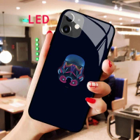 Star Wars Luminous Tempered Glass phone case For Apple iphone 13 14 Pro Max Puls mini Luxury Fashion LED Backlight new cover