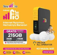 Indosat HiFi Air MiFi N3 HKM M23 Pro Modem WiFi Router 4G Free Tri Indosat 215GB