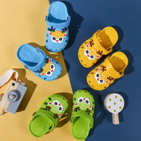 年兒童洞洞鞋小童夏季防滑寶寶拖鞋男童女童室外包頭幼兒涼鞋