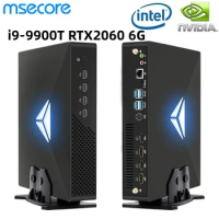 MSECORE MV200 Intel Core i9-9900T RTX2060 6GB Dedicated Card Game Mini PC Windows 11 Desktop Computer NVME SSD 2*DDR4 4K wifi6