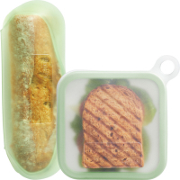 《LEKUE》矽膠麵包餐盒2件 | 環保密封袋 保鮮收納袋