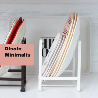 Rak Piring Ramping Mini / Tatakan Dapur Portable /Plate Organizer Serbaguna/Rak Piring Tempat Tataka