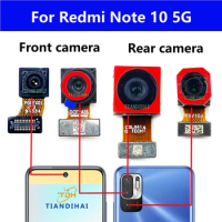 Front Rear Camera For Xiaomi Redmi Note 10 5G Note10 Back Selfie Facing Main Macro Depth Camera Flex Cable Parts