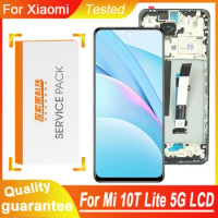 Tested 6.67''LCD for XIAOMI MI 10T Lite 5G Display Touch Screen Digitizer Assembly Repair Parts For Xiaomi mi 10t lite5g LCD