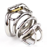 Stainless Steel Male Chastity Device Cage Lock For Men Chastity Belt Ring cock ring adult toys men