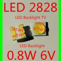 1000pcs For SHARP LED LCD TV Backlight Application LED 2828 LED Backlight TV High Power 0.8W 6V Cool white LED Backlight