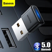 Baseus USB Bluetooth Adapter Bluetooth 5.0 Music Audio Receiver For PC Gamepad Speaker Laptop Wireless Mouse USB Transmitter