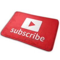 Subscribe Mat Rug Carpet Anti-Slip Bedroom Entrance Door Mat Subscribe Youtube Video Channel Vlog Vloging Videos Vloger