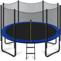 Trampolines 12/14/16FT Large Outdoor Trampoline ,【Reinforced Type】with Stakes, Capacity for 4-6 Kids and Adults Trampoline