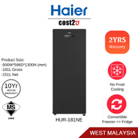 Haier Upright Freezer (Freezer <> Fridge) | HUR-181NE  PUF-1350D (1 Door Peti Pembeku Dada Refrigera