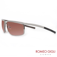 【Romeo Gigli】義大利簡約金屬邊框造型太陽眼鏡(銀-RG506-01)