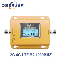 2G 4G LTE Signal Repeater Gain 70dB 4G LTE 1900Mhz Mobile Signal Booster Band2 Lte Cell Phone Signal Amplifier without Antenna