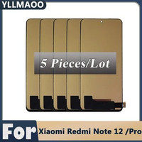 5 PCS For Xiaomi Note 12 / Note 12 Pro LCD Touch Screen Panel Digitizer Replacement For Redmi Note 12 Display Repair Parts