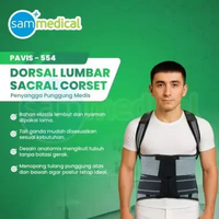 PAVIS Dorsal Lumbar Sacral Corset TYPE 554 / Korset Lumbar Sacral - Size XXL