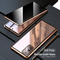 360 Cover Samsung Galaxy Note 20 Magnetic Flip Metal Case For Samsung Galaxy Note 20 Cases Shockproof Glass Note20 Coque Fundas