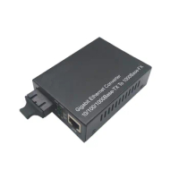 One Pair Gigabit Fiber Media Converter 10/100/1000M RJ45 to SC Fiber Media Converter Single-mode Multi-mode Optional