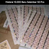 MATERAI 10.000 50 keping PERANGKO 10000 asli Original Pos Indonesia