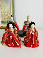 4個一組出日本昭和 時代物 手工藝品 西振織雛人形雛道具雛御