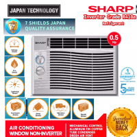 Sharp window type aircon 0.5Hp inverter grade refrigerant R32