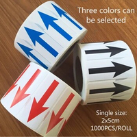 1000pcs 20X50mm Adhesive label rework paper red/blue/black arrow label small arrow sticker label/Bad Products Label