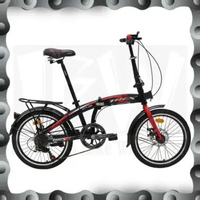 IBW - Sepeda Lipat 16" 20" TREX XT-7DB FREE FRONTBLOCK 20 Inch Black Red