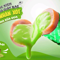 Xúc xích matcha sữa dừa cuộn giấy bạc, loại 500g