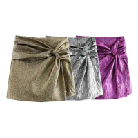 Soft Comfortable Short Pants Elegant High Waist Pleated Skort Shorts for Women Autumn Winter Mini Skirt Solid Color Streetwear