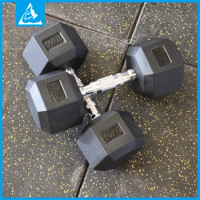 40kg Hexagonal Dumbbell Men's Exercise Arm Muscle Multi-function Fitness Equipment Pure Steel Household Dumbbell