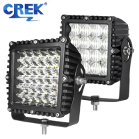 CREK Off Road Spotlight Car 6inch Spot Flood Beam Square LED Work Light for Truck Tractor 4X4 Boat 12V 24V Headlight Fog Lamp